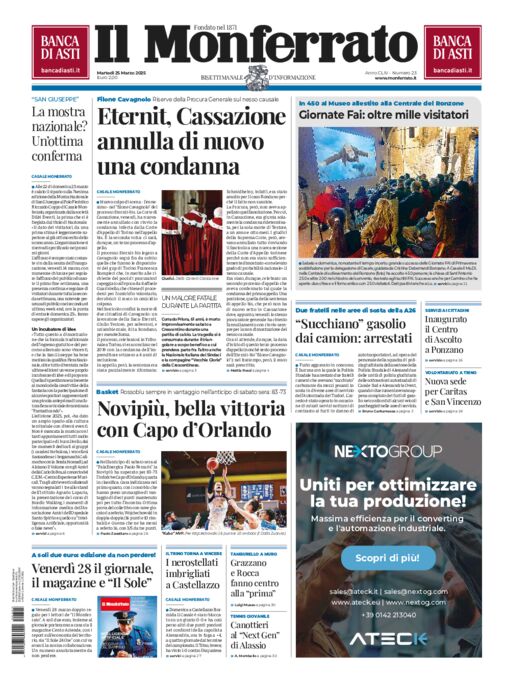 Il Monferrato - Edizione 23 del 25/03/2025